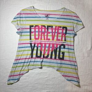 OP Women's Striped Blouse with Graphic Print